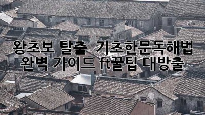 왕초보 탈출! 🚀 기초한문독해법 완벽 가이드 (ft.꿀팁 대방출) 🍯
